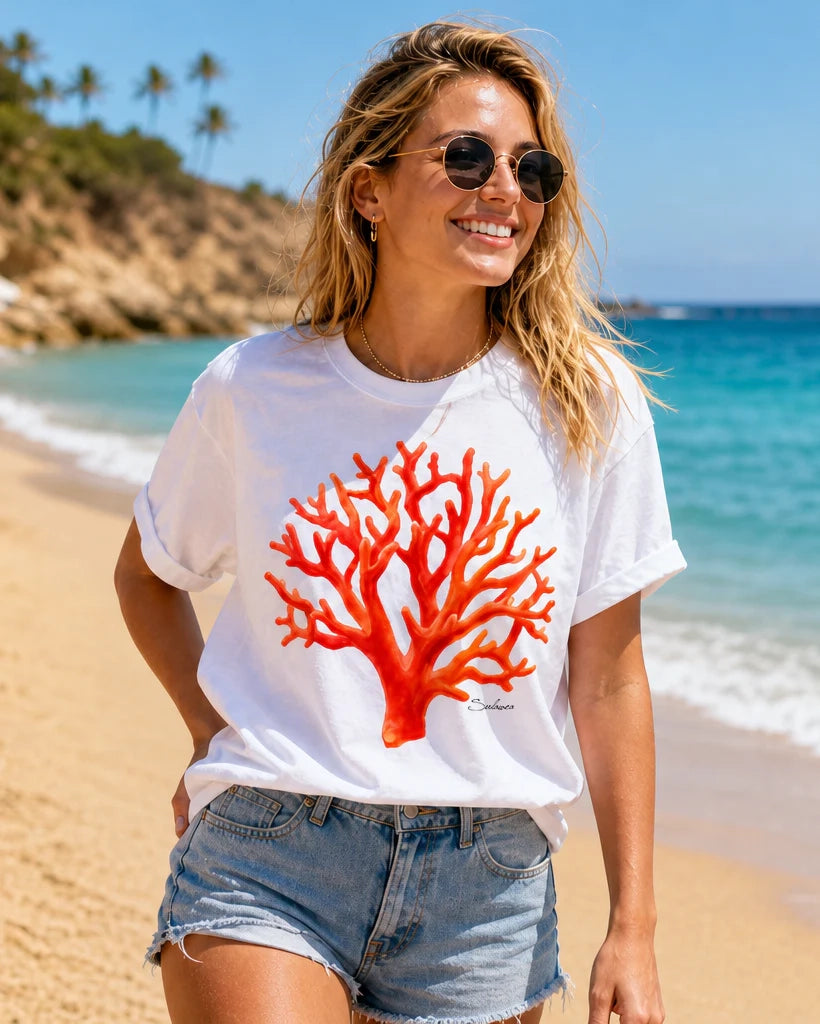 Camiseta · Coral