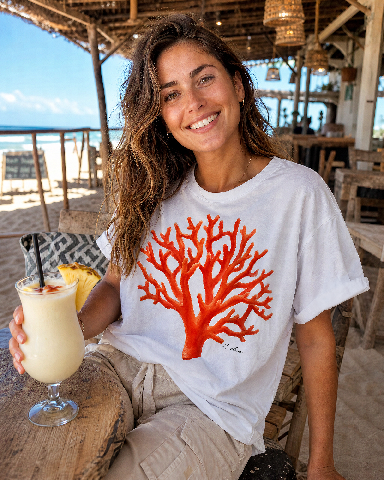 Camiseta · Coral